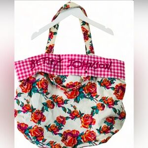 Betsey Johnson Rose print tote bag